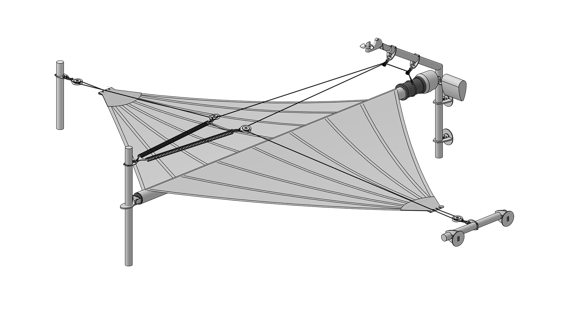 SunSquare Sonnensegel SQS Triangular mit Seilzug